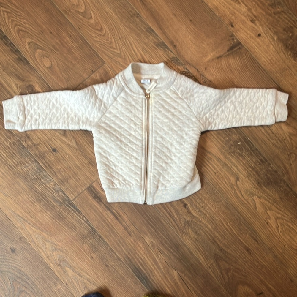 Janie and Jack Cream Quilted Kids Jacket 12 - 18 months